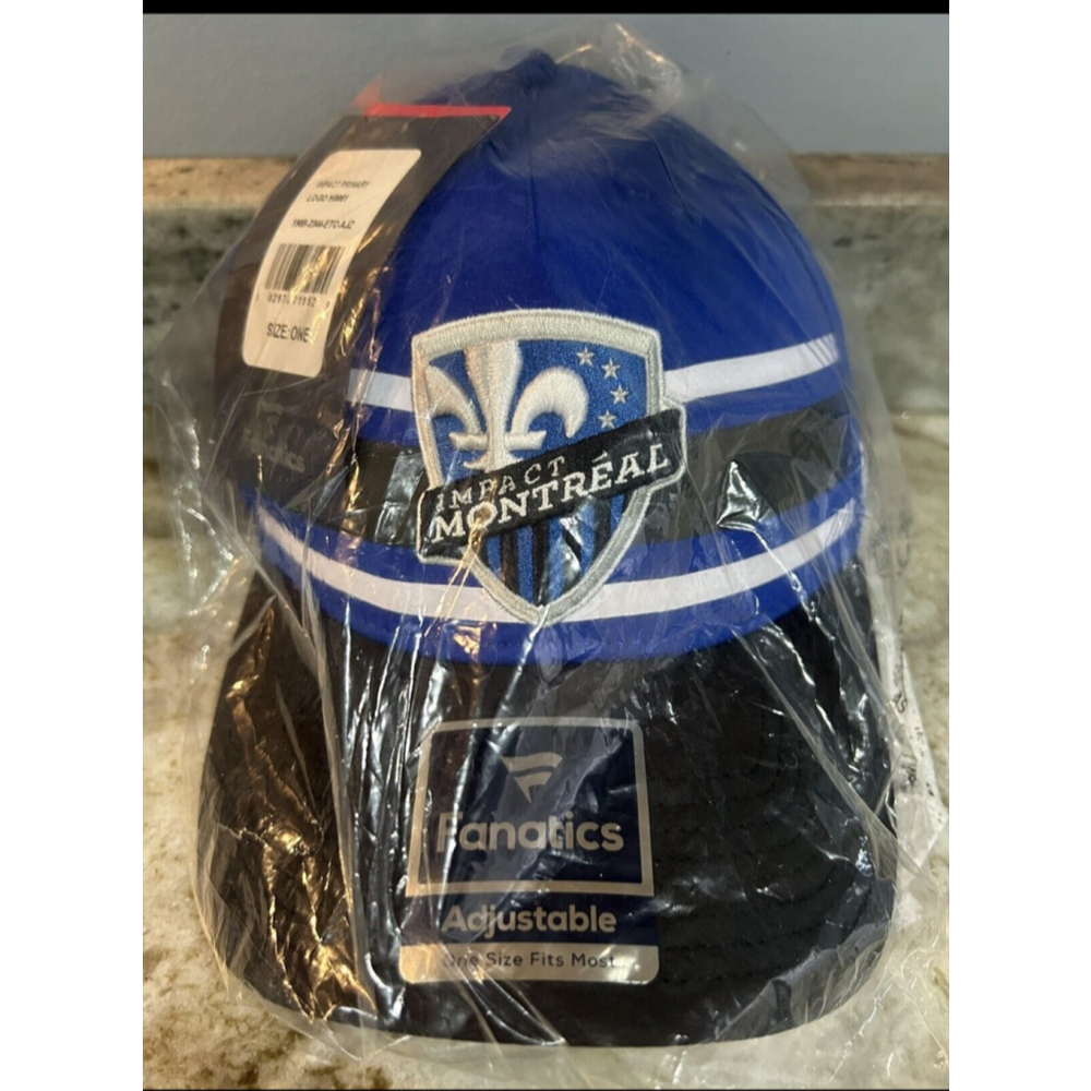 Montreal Impact Men's Hat MLS Fanatics Blue Black Iconic Adjustable Cap NEW